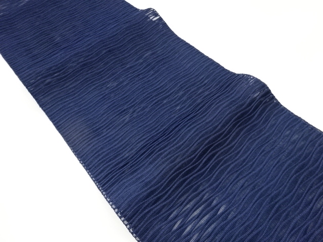 絽よろけ横段模様織出し名古屋帯